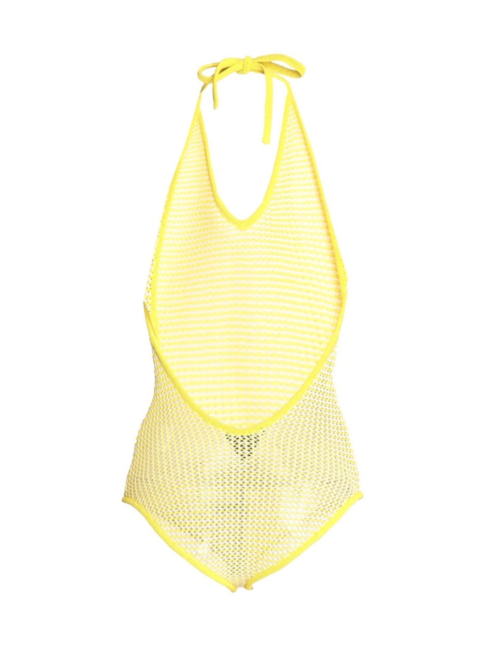 Bottega Veneta Light Yellow Mesh Bodysuit - Picture 2 of 2